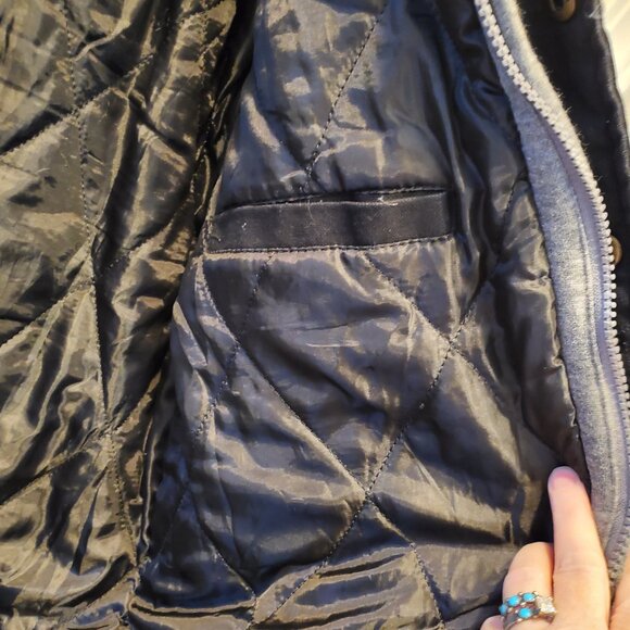 Dickies Quilted Lined Hooded Work Jacket | Black Canvas Workwear | S - Picture 5 of 7